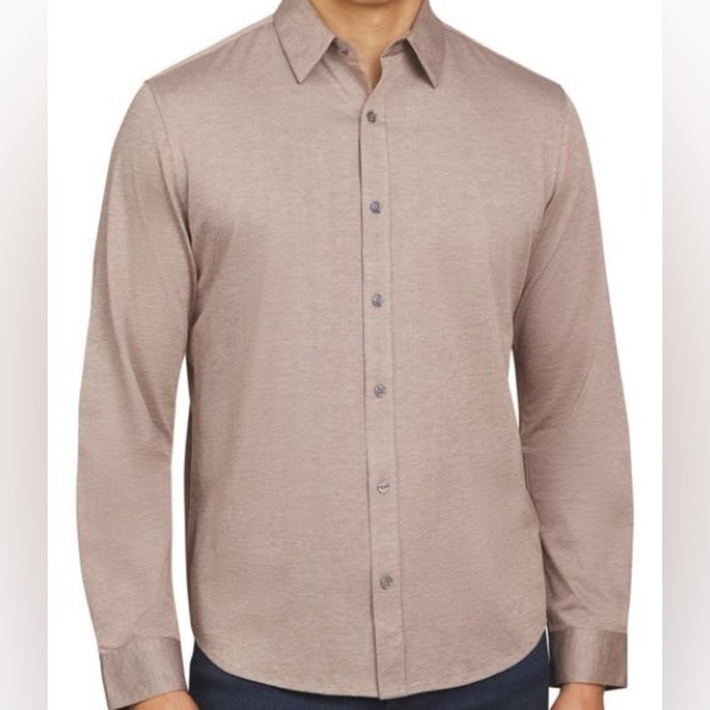 Men's DKNY Mocha Preppy Button Down Dress Shirt